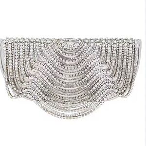 NEVER WORN Cult Gaia rhinestone leather Lael clutch